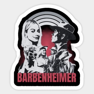 Vintage Barbenheimer, Comfort Colors Barbenheimer Sticker